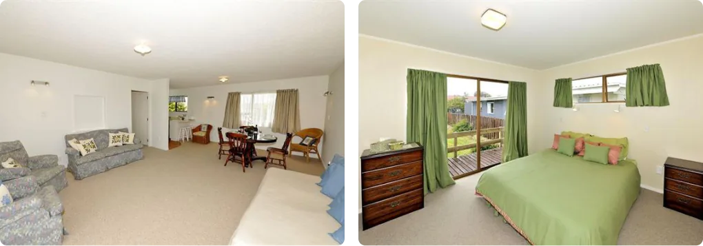 ホームステイ先の部屋の写真